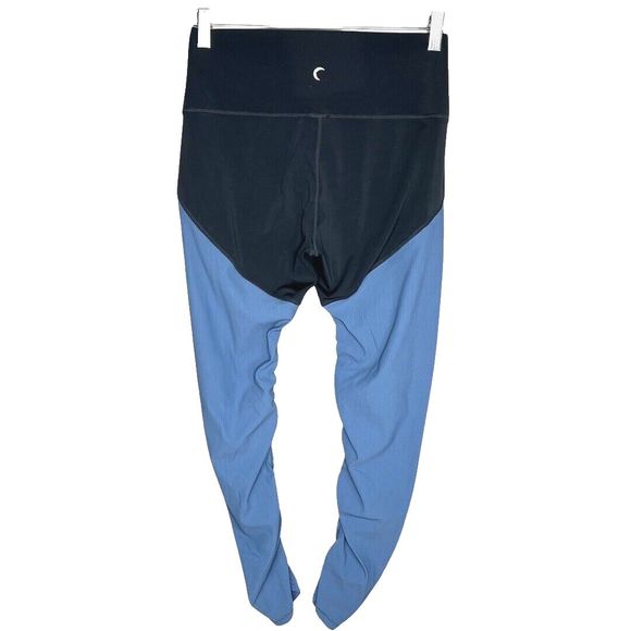 Zyia Active Leggings Womens 6‎ 8 Blue Storm Parallel Luxe Colorblock Athleisure - Picture 2 of 6